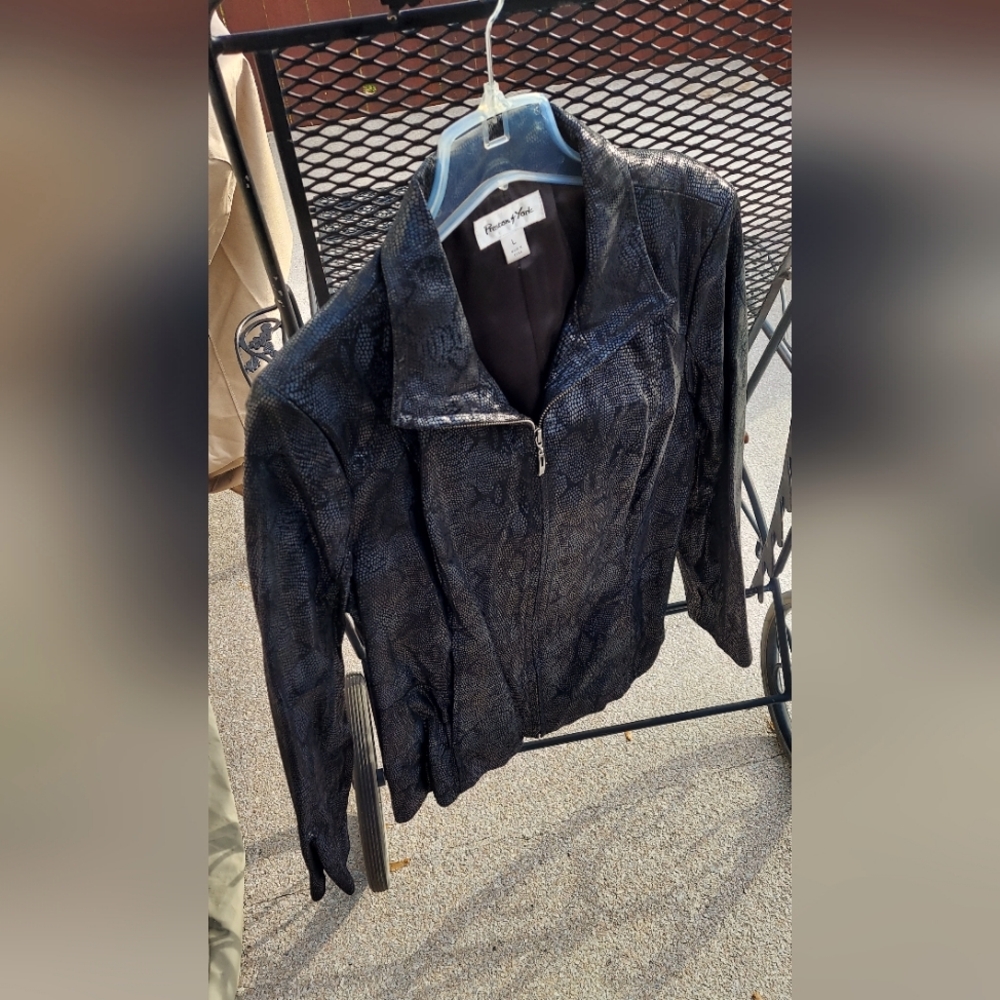 Great Black Lesther Snake Look Jacket